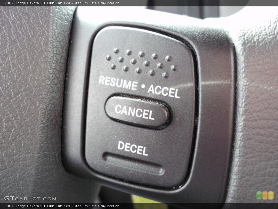 Medium Slate Gray Interior Controls for the 2007 Dodge Dakota SLT Club Cab 4x4 #47393567