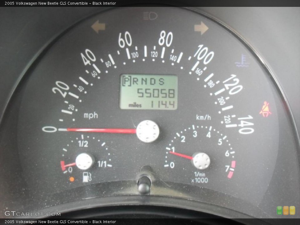 Black Interior Gauges for the 2005 Volkswagen New Beetle GLS Convertible #47394212