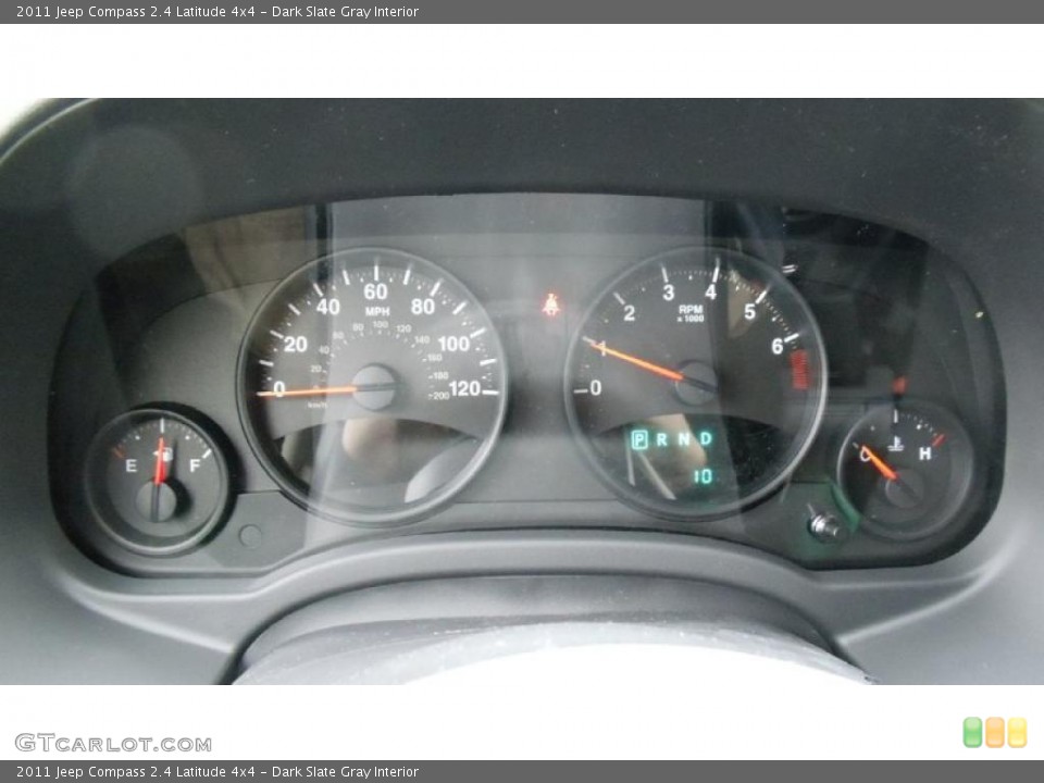 Dark Slate Gray Interior Gauges for the 2011 Jeep Compass 2.4 Latitude 4x4 #47394803