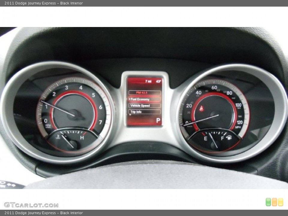 Black Interior Gauges for the 2011 Dodge Journey Express #47395619