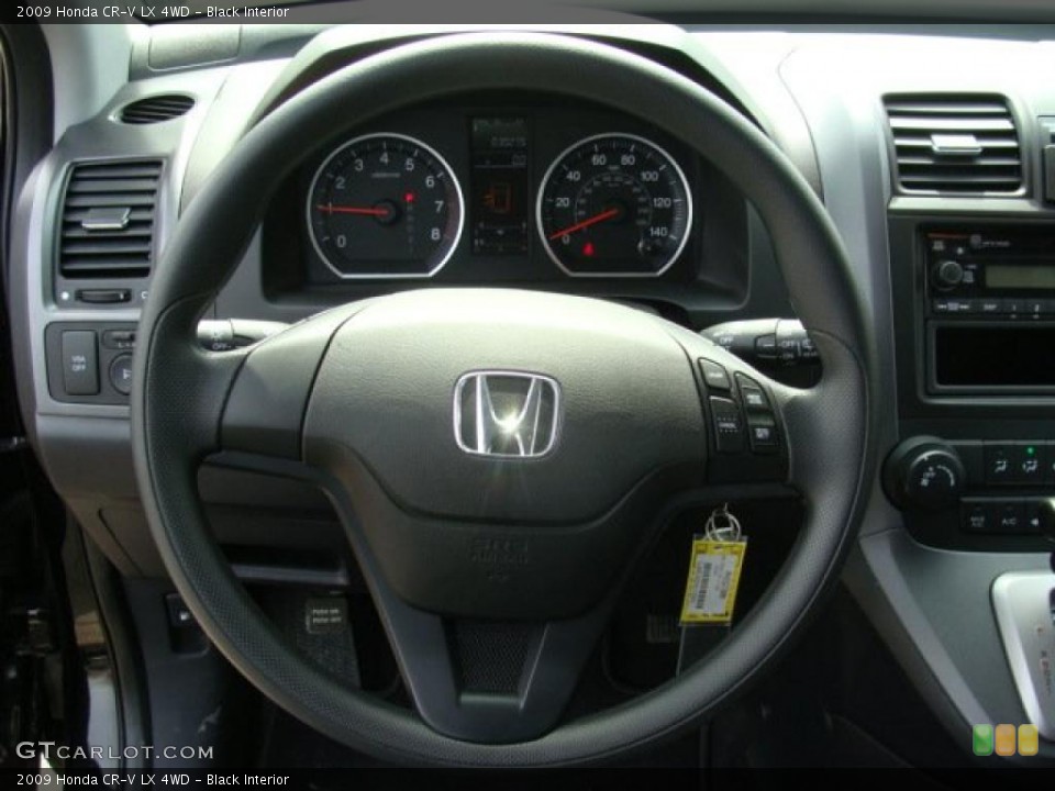 Black Interior Steering Wheel for the 2009 Honda CR-V LX 4WD #47398349