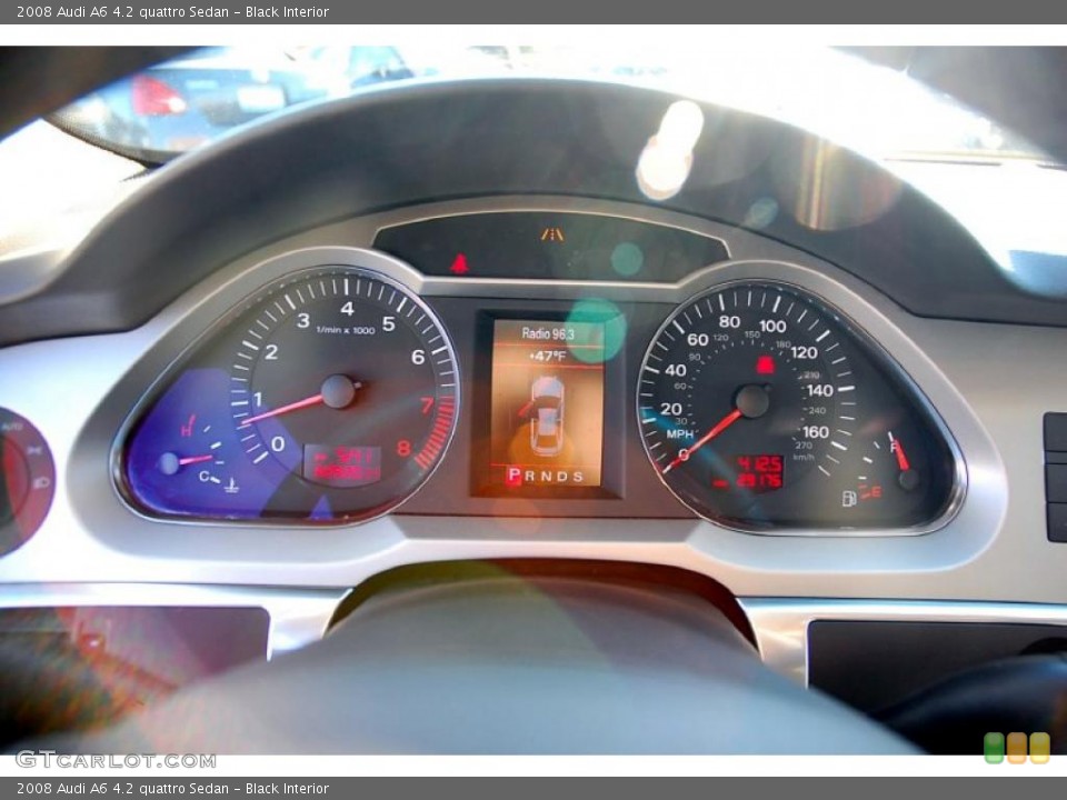 Black Interior Gauges for the 2008 Audi A6 4.2 quattro Sedan #47399018