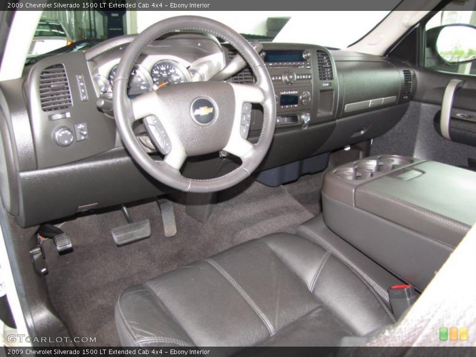 Ebony Interior Prime Interior for the 2009 Chevrolet Silverado 1500 LT Extended Cab 4x4 #47403128