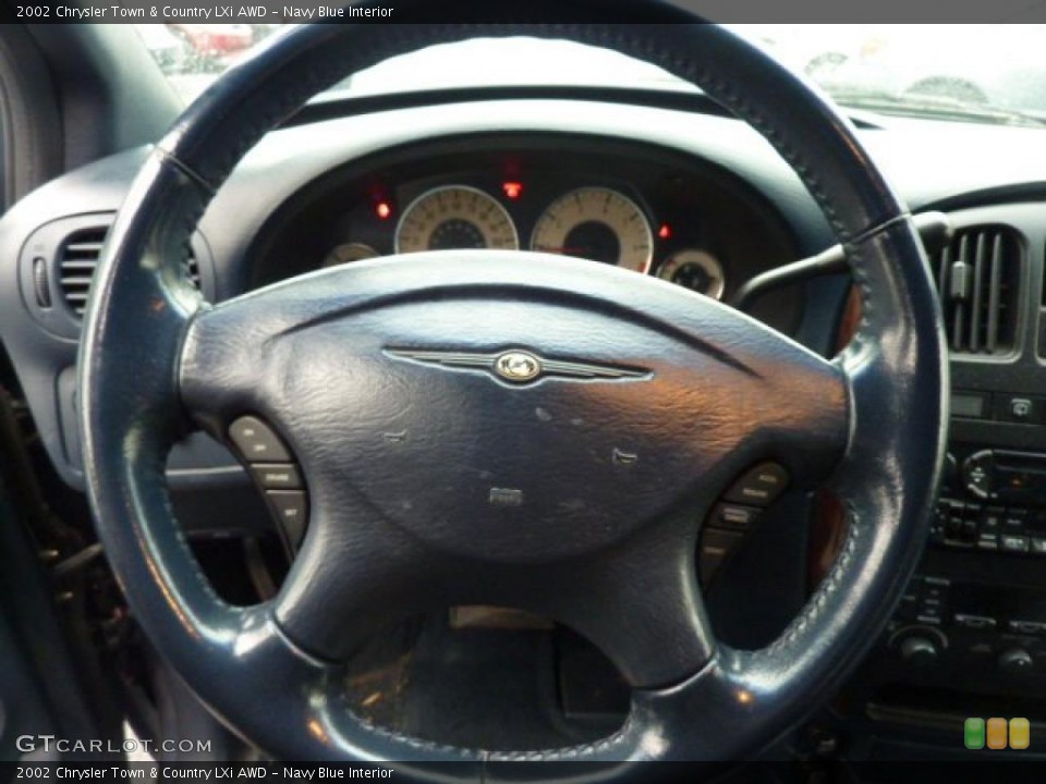 Navy Blue Interior Steering Wheel for the 2002 Chrysler Town & Country LXi AWD #47405858