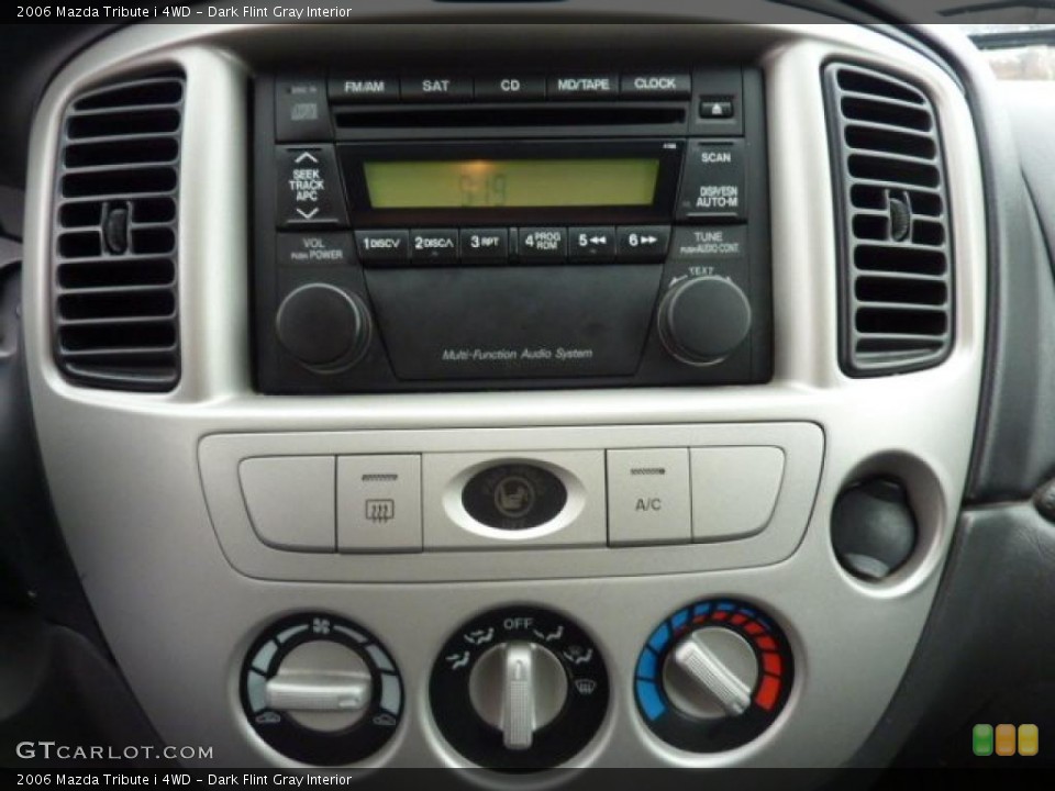 Dark Flint Gray Interior Controls for the 2006 Mazda Tribute i 4WD #47410778