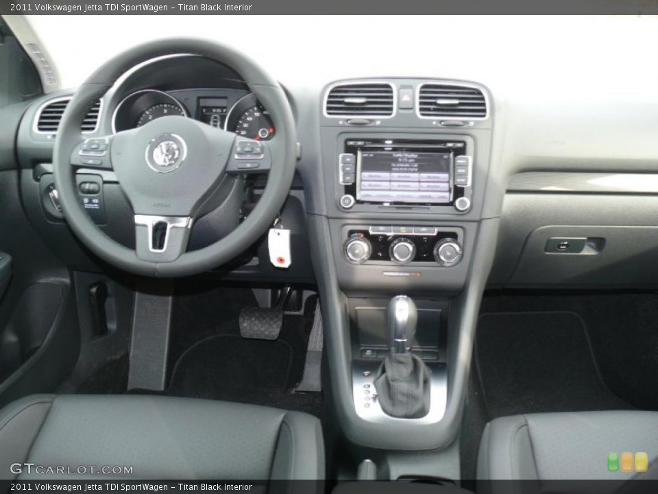 Titan Black Interior Dashboard for the 2011 Volkswagen Jetta TDI SportWagen #47413433