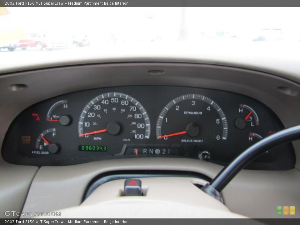 Medium Parchment Beige Interior Gauges for the 2003 Ford F150 XLT SuperCrew #47413862