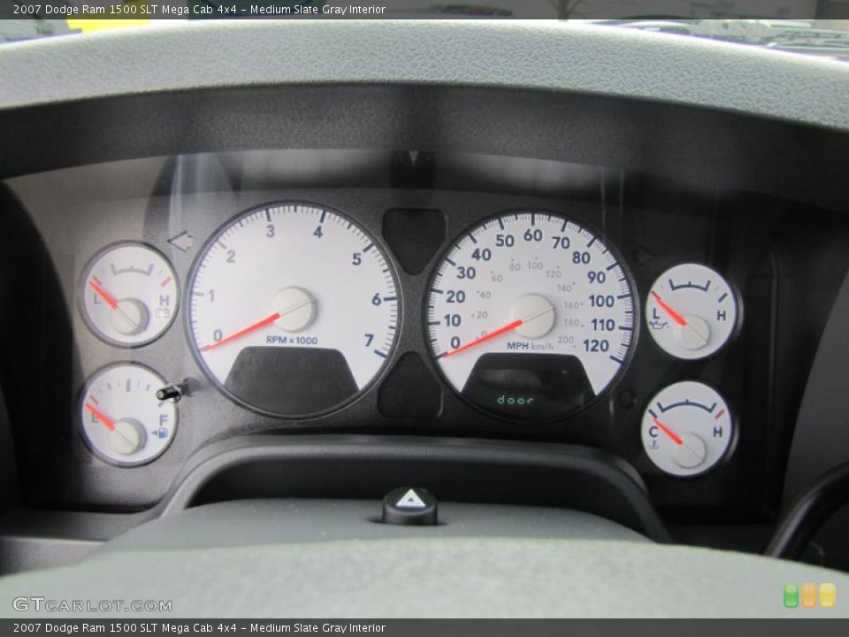 Medium Slate Gray Interior Gauges for the 2007 Dodge Ram 1500 SLT Mega Cab 4x4 #47415005