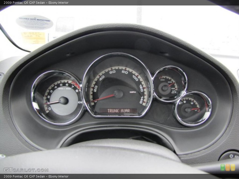 Ebony Interior Gauges for the 2009 Pontiac G6 GXP Sedan #47415272