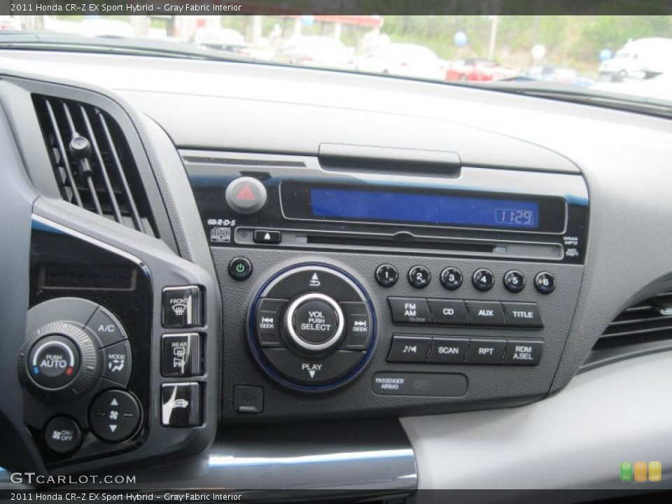 Gray Fabric Interior Controls for the 2011 Honda CR-Z EX Sport Hybrid #47415401