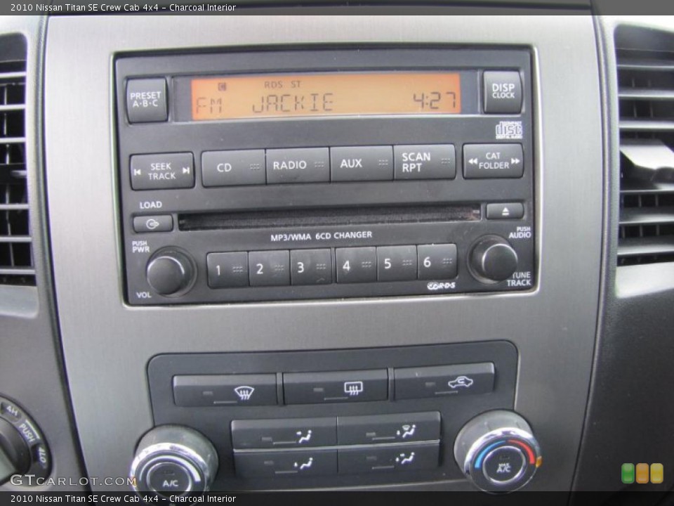 Charcoal Interior Controls for the 2010 Nissan Titan SE Crew Cab 4x4 #47416442