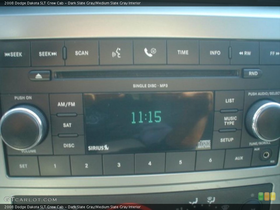 Dark Slate Gray/Medium Slate Gray Interior Controls for the 2008 Dodge Dakota SLT Crew Cab #47417678