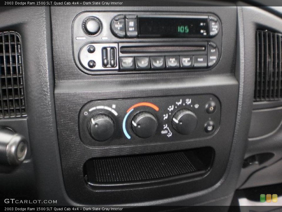 Dark Slate Gray Interior Controls for the 2003 Dodge Ram 1500 SLT Quad Cab 4x4 #47417936