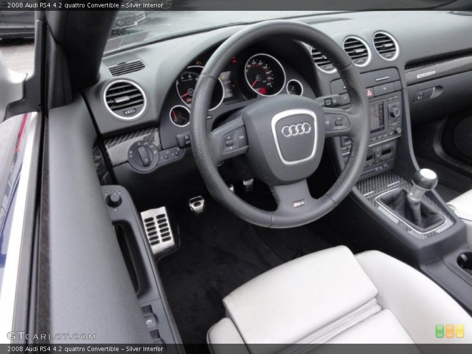 Silver Interior Prime Interior for the 2008 Audi RS4 4.2 quattro Convertible #47418518