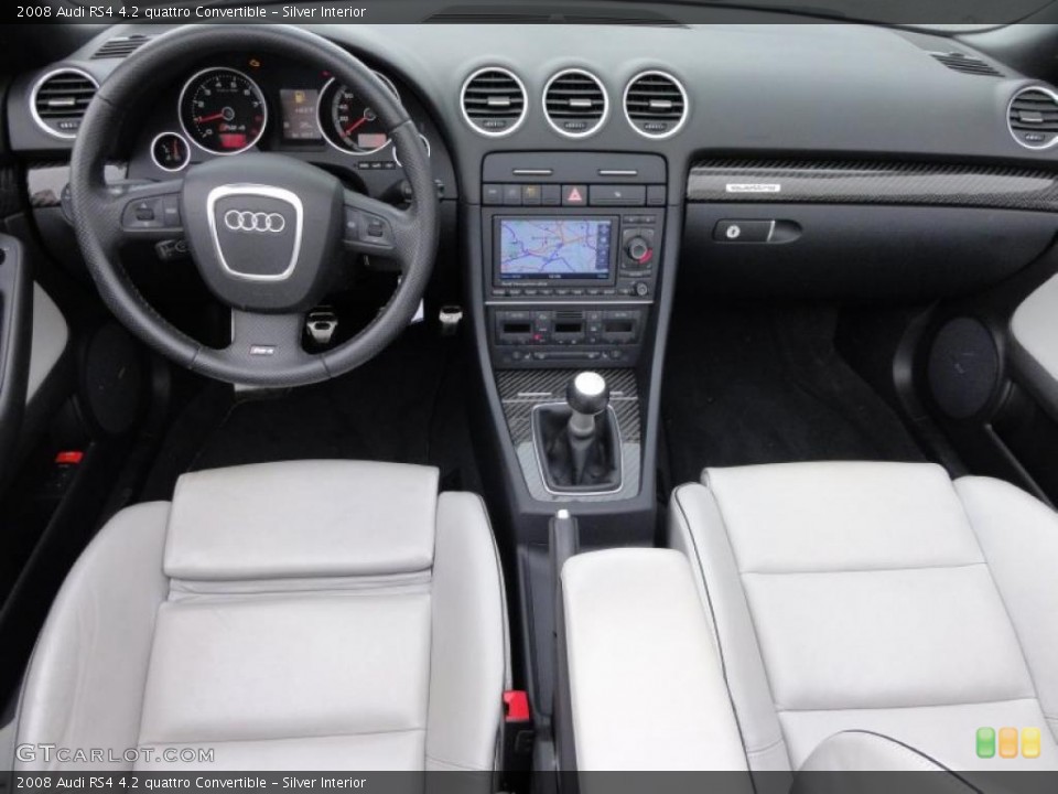 Silver Interior Dashboard for the 2008 Audi RS4 4.2 quattro Convertible #47418860