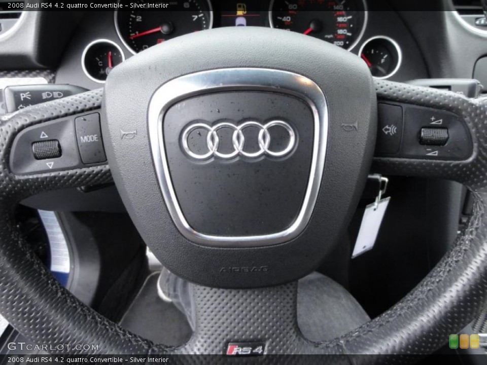 Silver Interior Controls for the 2008 Audi RS4 4.2 quattro Convertible #47419010