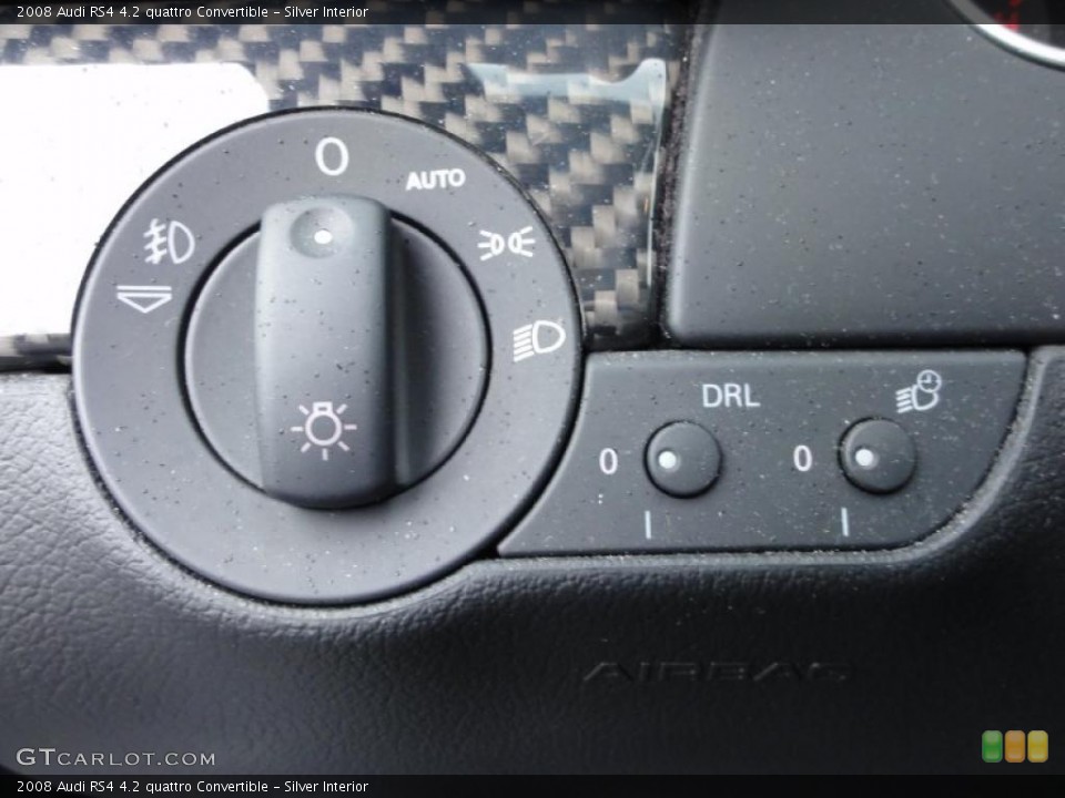 Silver Interior Controls for the 2008 Audi RS4 4.2 quattro Convertible #47419025