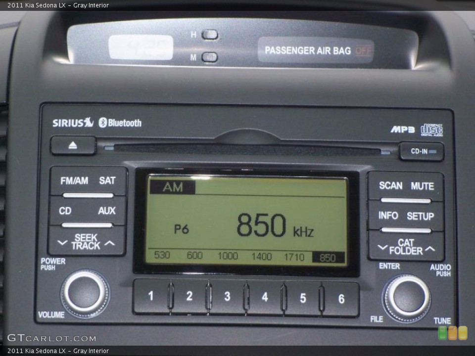 Gray Interior Controls for the 2011 Kia Sedona LX #47419448