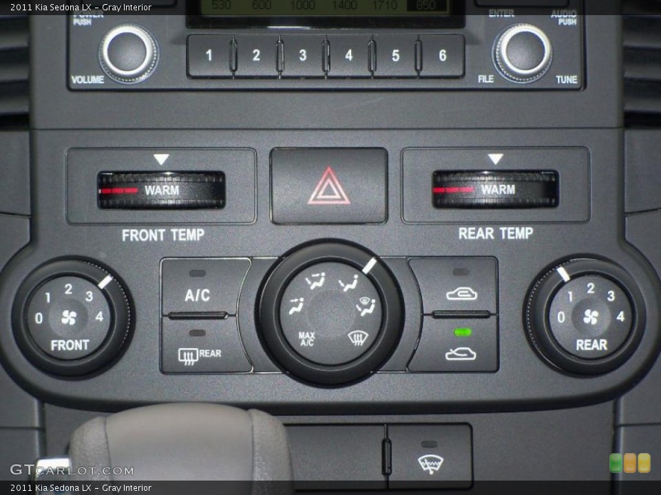 Gray Interior Controls for the 2011 Kia Sedona LX #47419463