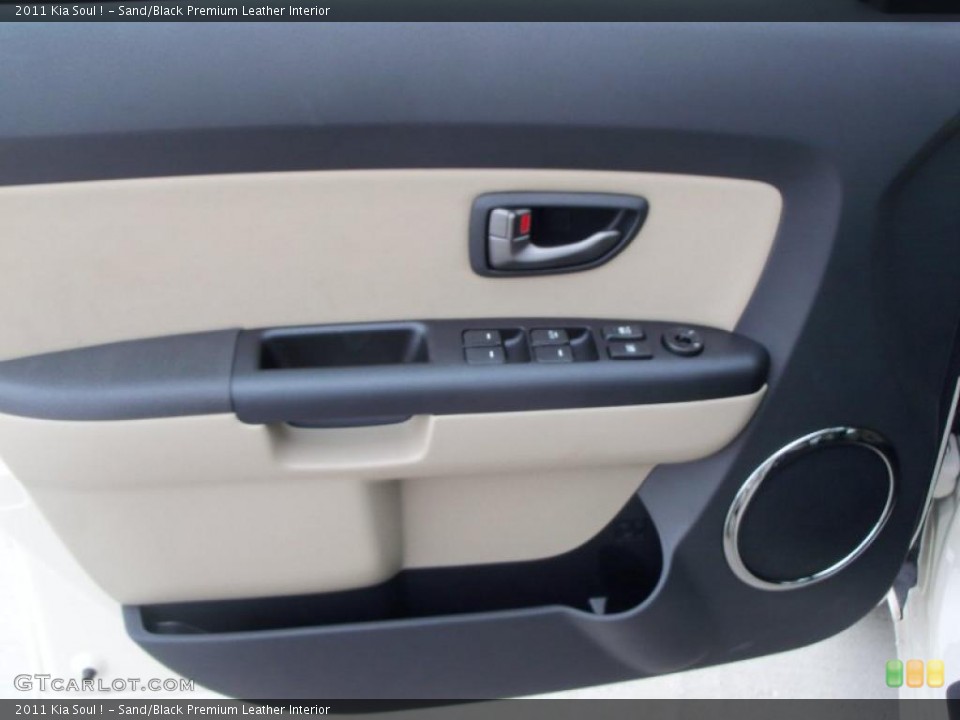 Sand/Black Premium Leather Interior Door Panel for the 2011 Kia Soul ! #47419742