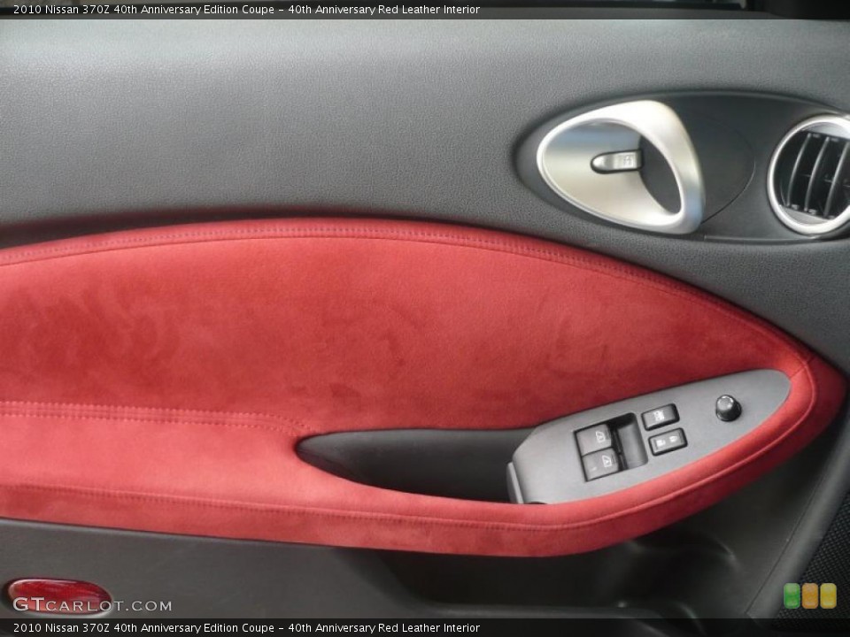 40th Anniversary Red Leather Interior Door Panel for the 2010 Nissan 370Z 40th Anniversary Edition Coupe #47419862