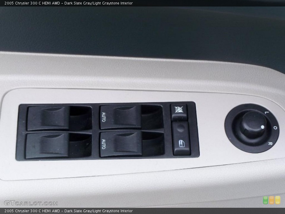 Dark Slate Gray/Light Graystone Interior Controls for the 2005 Chrysler 300 C HEMI AWD #47420700