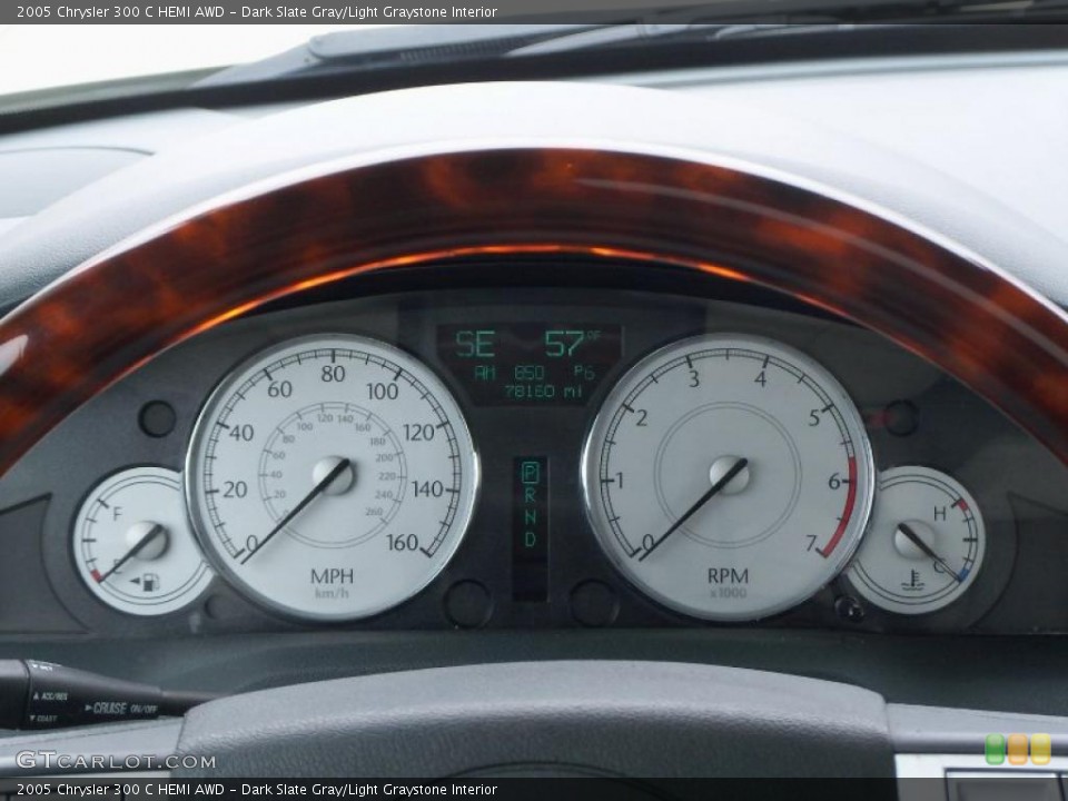 Dark Slate Gray/Light Graystone Interior Gauges for the 2005 Chrysler 300 C HEMI AWD #47420844