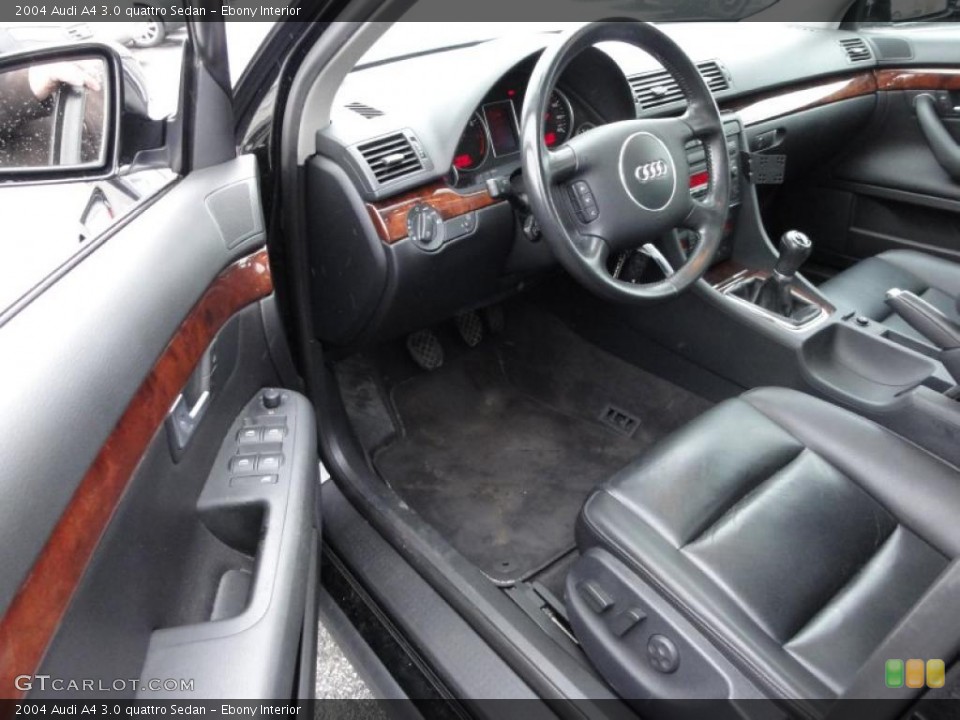Ebony Interior Photo for the 2004 Audi A4 3.0 quattro Sedan #47421477