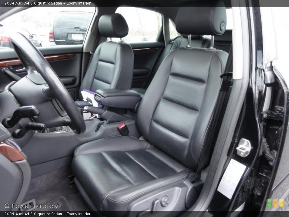 Ebony Interior Photo for the 2004 Audi A4 3.0 quattro Sedan #47421531