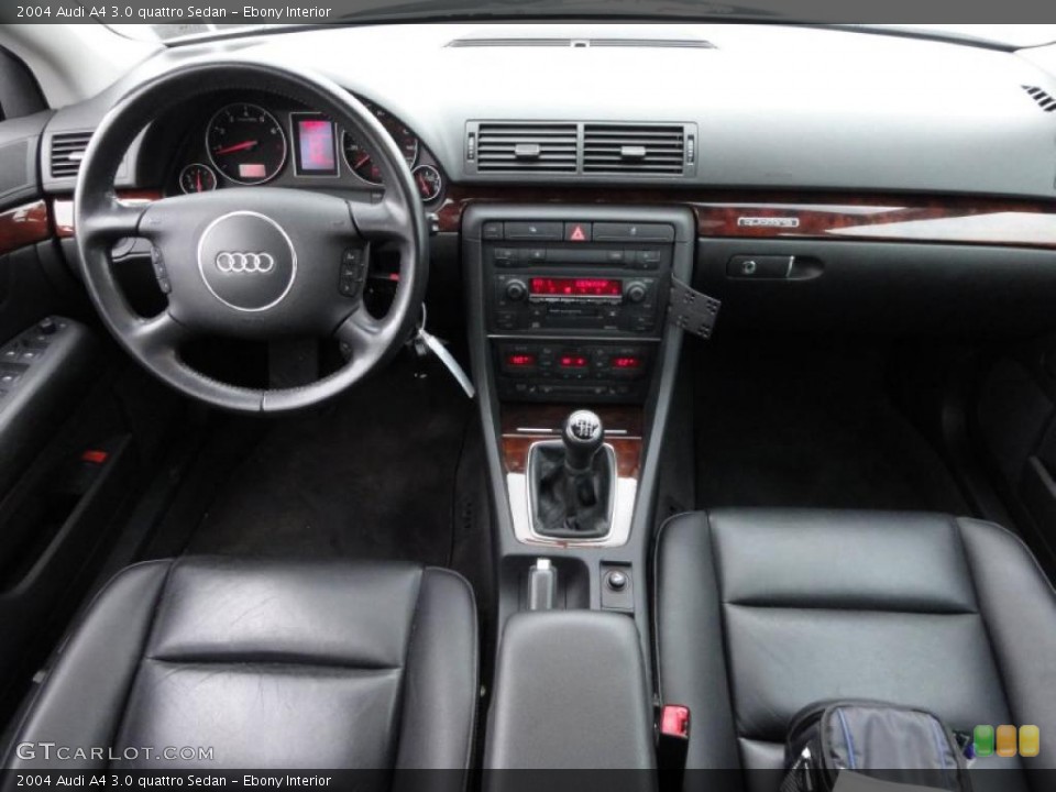 Ebony Interior Dashboard for the 2004 Audi A4 3.0 quattro Sedan #47421690