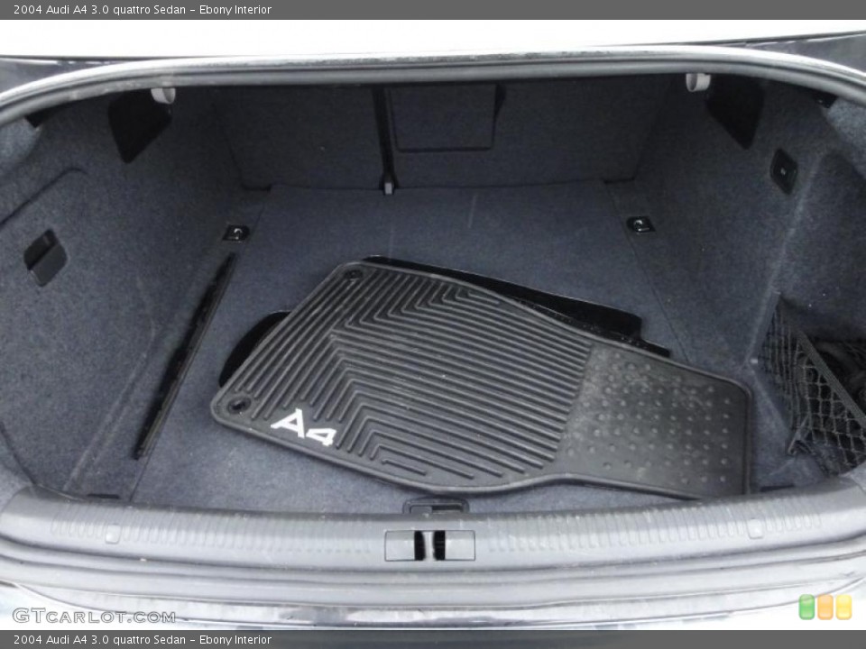 Ebony Interior Trunk for the 2004 Audi A4 3.0 quattro Sedan #47421720