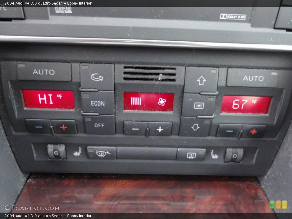 Ebony Interior Controls for the 2004 Audi A4 3.0 quattro Sedan #47421870