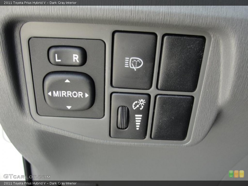 Dark Gray Interior Controls for the 2011 Toyota Prius Hybrid V #47423724
