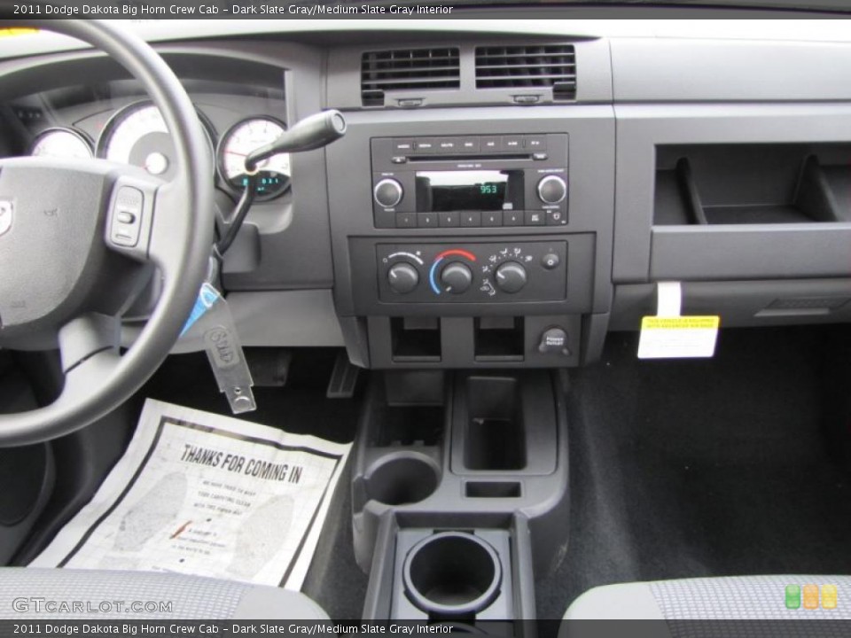 Dark Slate Gray/Medium Slate Gray Interior Dashboard for the 2011 Dodge Dakota Big Horn Crew Cab #47428699