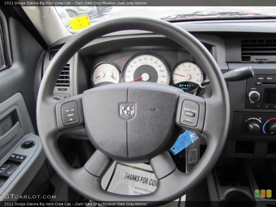 Dark Slate Gray/Medium Slate Gray Interior Steering Wheel for the 2011 Dodge Dakota Big Horn Crew Cab #47428713