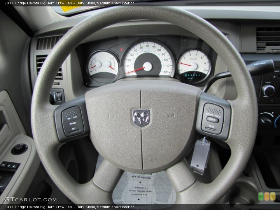 Dark Khaki/Medium Khaki Interior Steering Wheel for the 2011 Dodge Dakota Big Horn Crew Cab #47428950