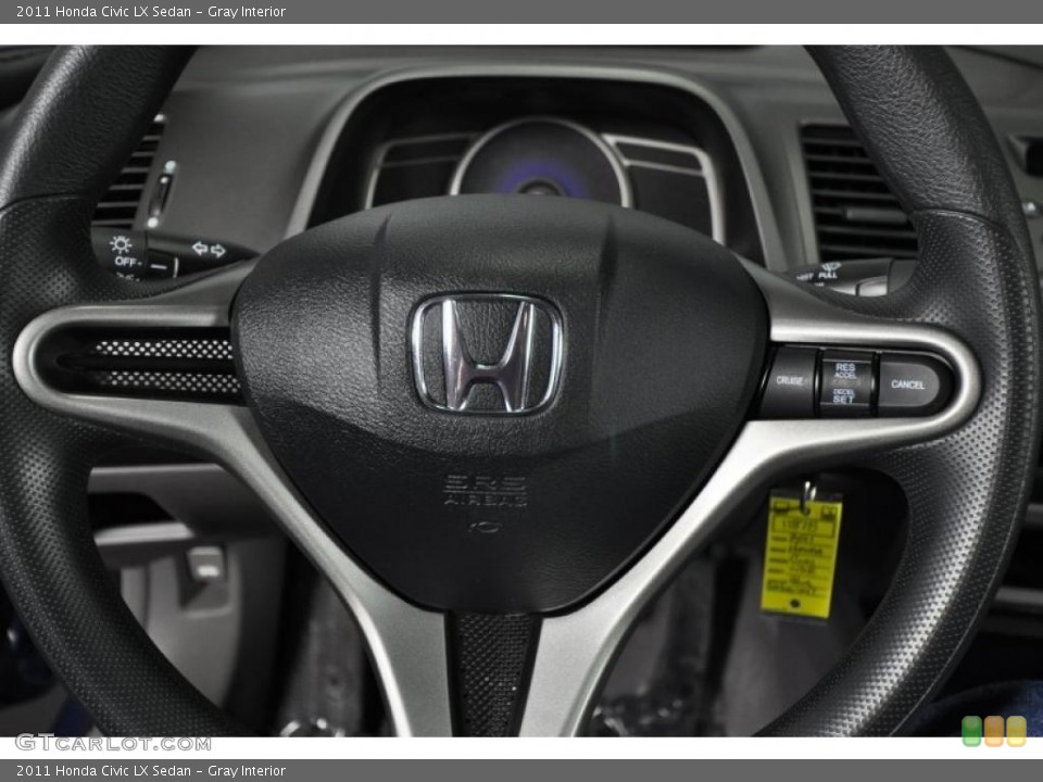 Gray Interior Steering Wheel for the 2011 Honda Civic LX Sedan #47430354