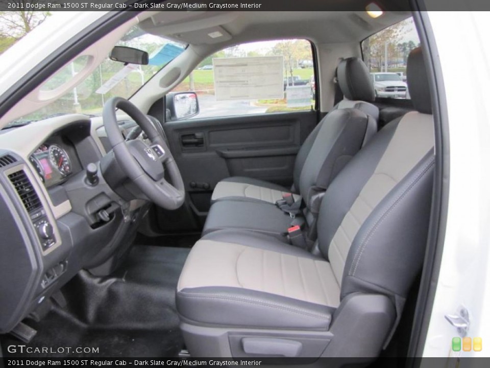Dark Slate Gray/Medium Graystone Interior Photo for the 2011 Dodge Ram 1500 ST Regular Cab #47430444