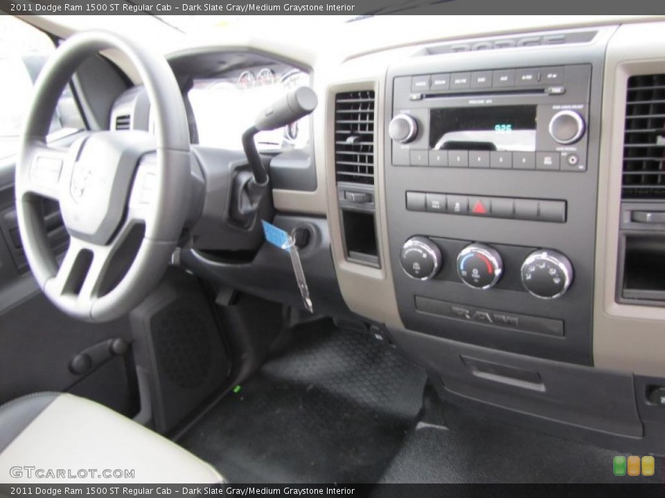 Dark Slate Gray/Medium Graystone Interior Controls for the 2011 Dodge Ram 1500 ST Regular Cab #47430492