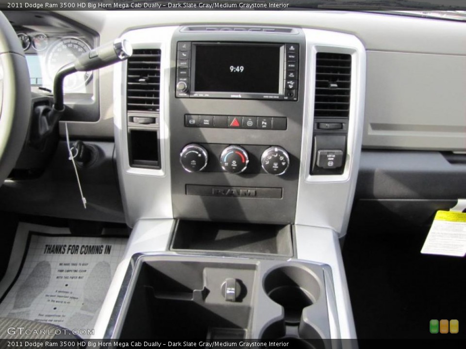 Dark Slate Gray/Medium Graystone Interior Controls for the 2011 Dodge Ram 3500 HD Big Horn Mega Cab Dually #47430708