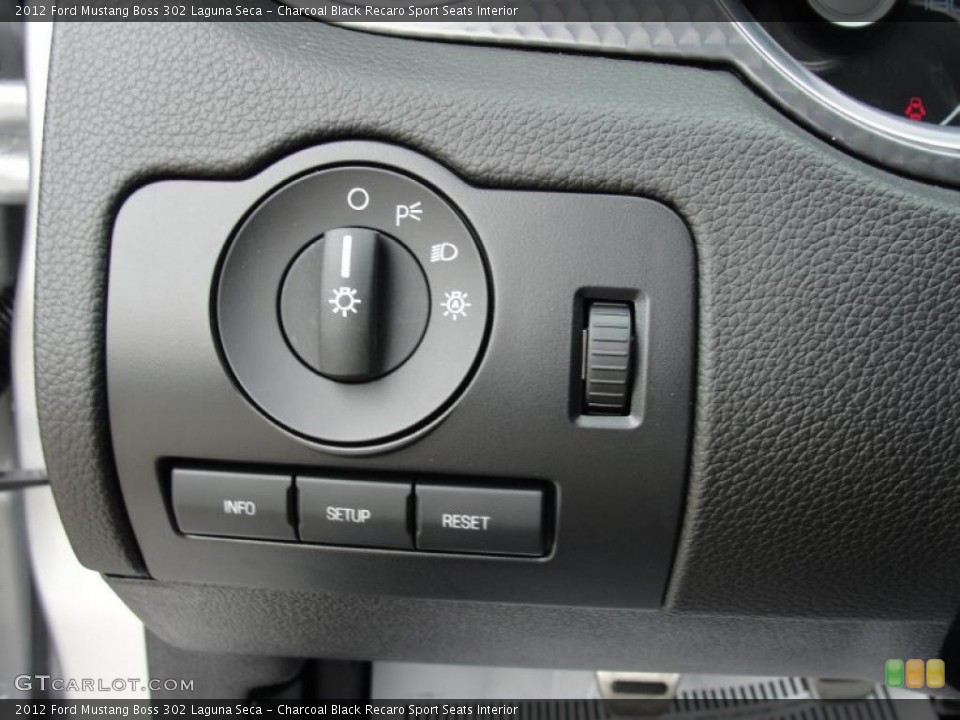 Charcoal Black Recaro Sport Seats Interior Controls for the 2012 Ford Mustang Boss 302 Laguna Seca #47433201