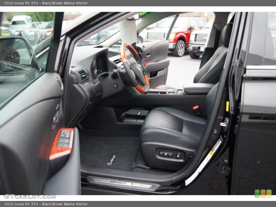 Black/Brown Walnut Interior Photo for the 2010 Lexus RX 350 #47433888