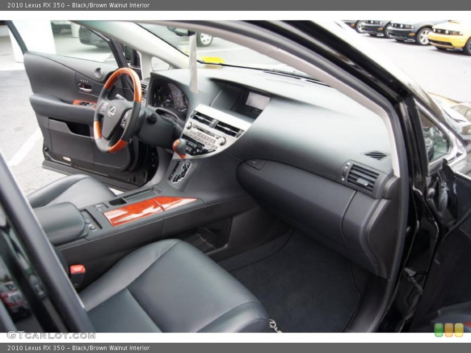 Black/Brown Walnut Interior Photo for the 2010 Lexus RX 350 #47433990
