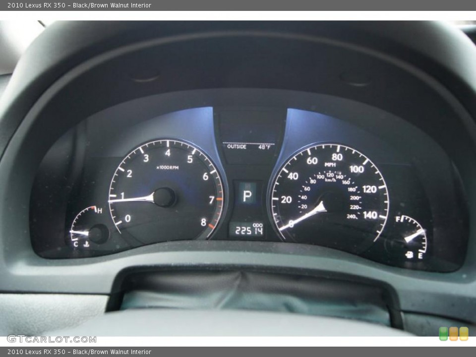 Black/Brown Walnut Interior Gauges for the 2010 Lexus RX 350 #47434134