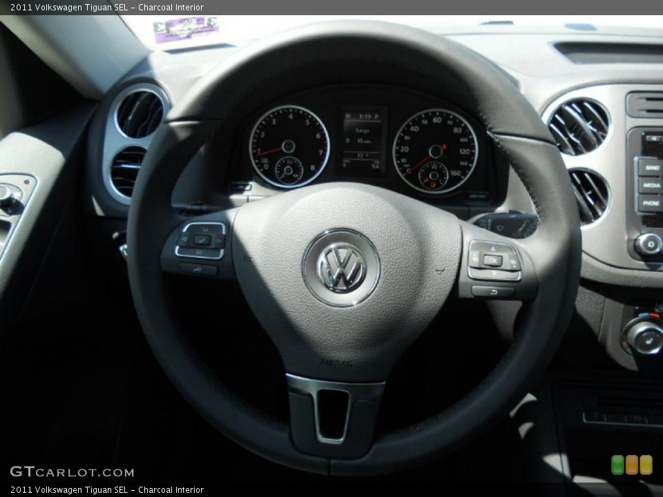 Charcoal Interior Steering Wheel for the 2011 Volkswagen Tiguan SEL #47434854