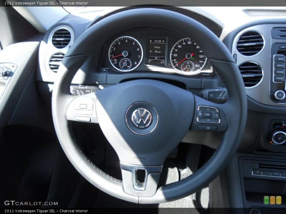 Charcoal Interior Steering Wheel for the 2011 Volkswagen Tiguan SEL #47435151