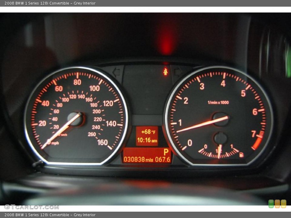 Grey Interior Gauges for the 2008 BMW 1 Series 128i Convertible #47437131