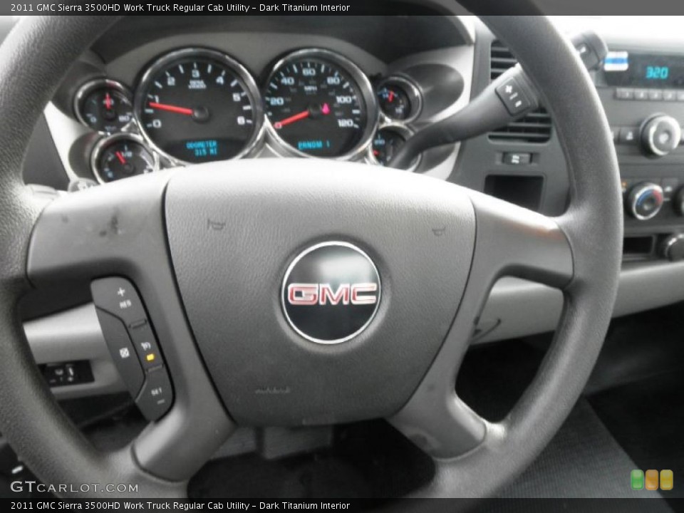 Dark Titanium Interior Steering Wheel for the 2011 GMC Sierra 3500HD Work Truck Regular Cab Utility #47437336