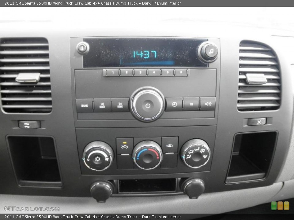 Dark Titanium Interior Controls for the 2011 GMC Sierra 3500HD Work Truck Crew Cab 4x4 Chassis Dump Truck #47437485