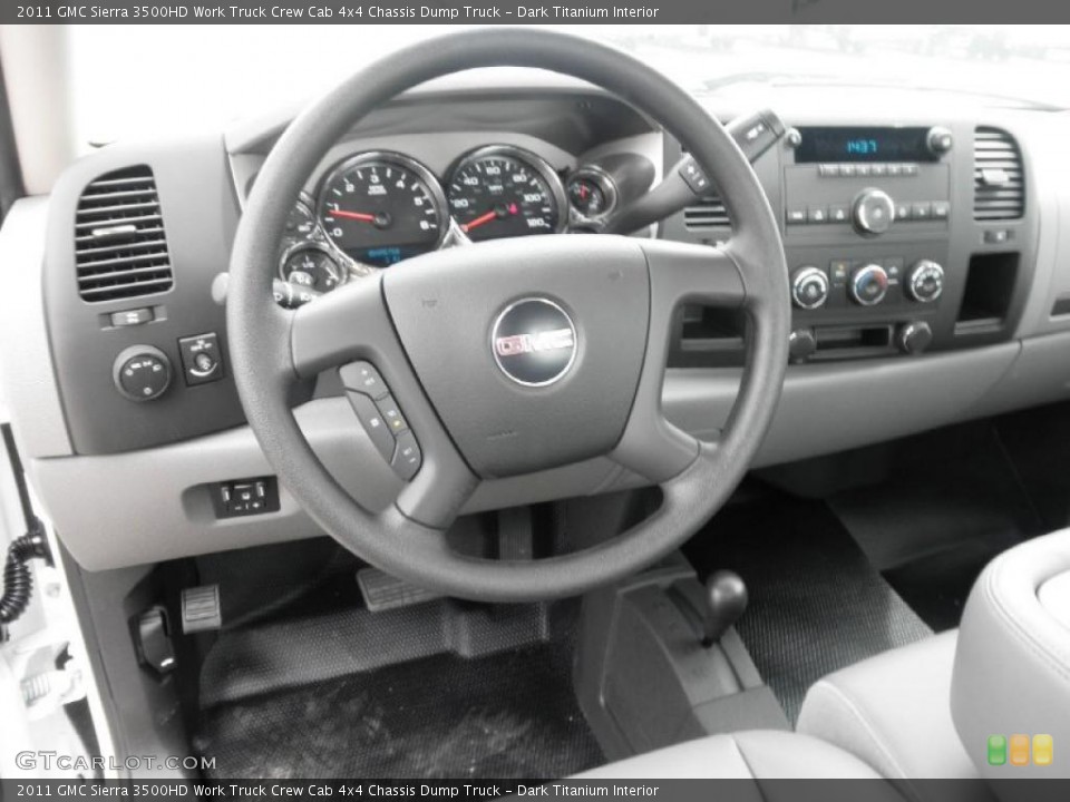 Dark Titanium Interior Dashboard for the 2011 GMC Sierra 3500HD Work Truck Crew Cab 4x4 Chassis Dump Truck #47437527
